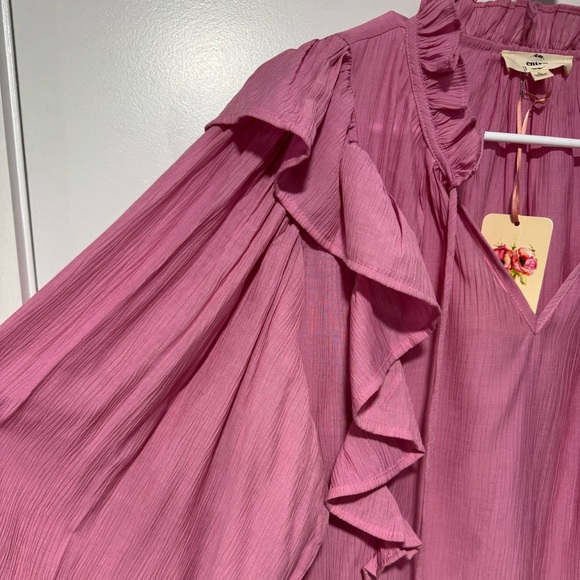 Entro Pink Ruffle Blouse - Picture 3 of 9